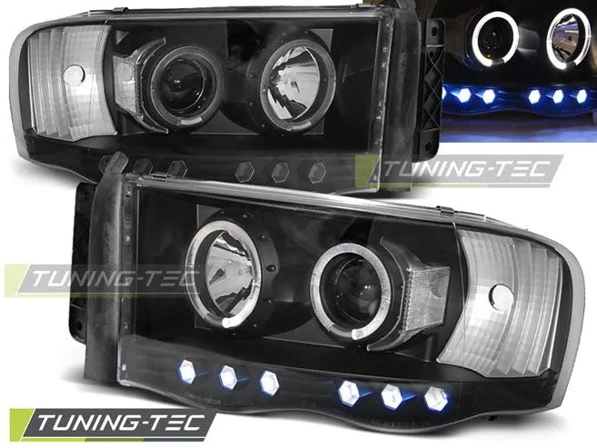 Faruri Angel Eyes pentru DODGE RAM 02-06 Tuning-Tec - LPDO04