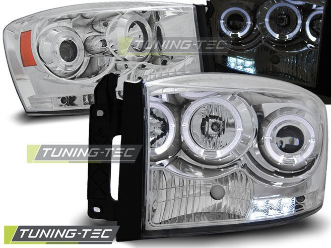 Faruri Angel Eyes pentru DODGE RAM 06-08 Tuning-Tec - LPDO05