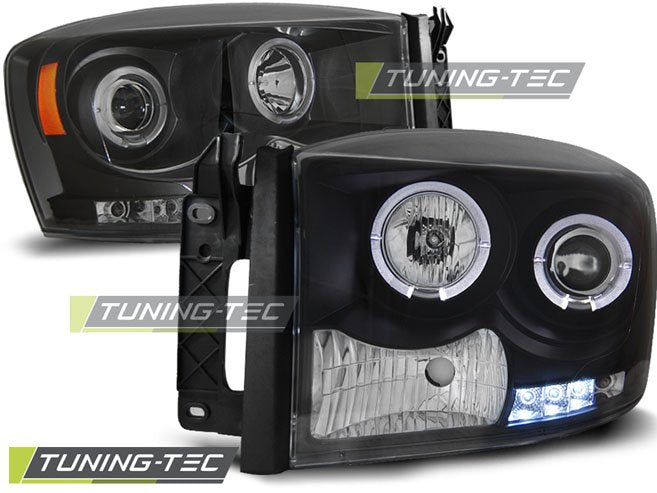 Faruri Angel Eyes pentru DODGE RAM 06-08 Tuning-Tec - LPDO06