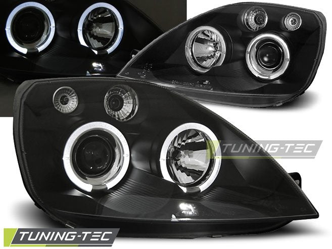 Faruri Angel Eyes pentru Ford Fiesta MK6 05.02-08.05 Tuning-Tec - LPFO09