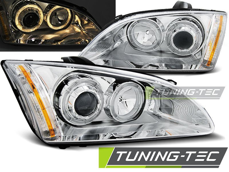 Faruri Angel Eyes pentru Ford Focus II 09.2004-01.2008 Tuning-Tec - LPFO67