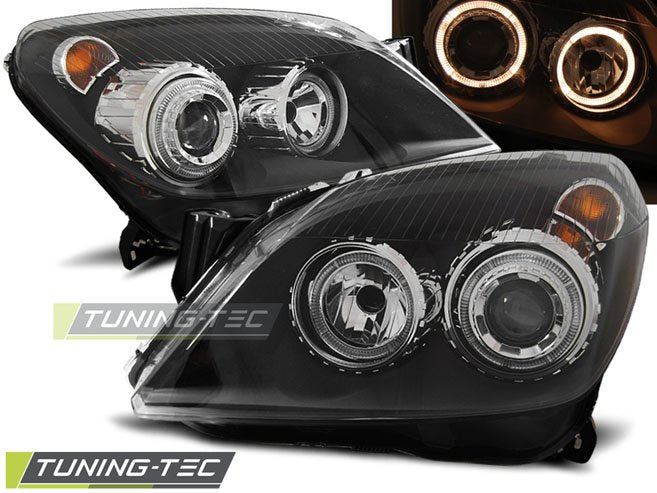 Faruri Angel Eyes pentru Opel Astra H Tuning-Tec - LPOP72