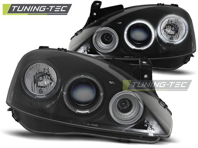 Faruri Angel Eyes pentru Opel Corsa C Tuning-Tec - LPOP29