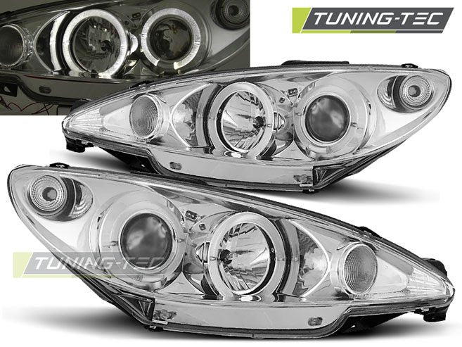 Faruri Angel Eyes pentru PEUGEOT 206 02 Tuning-Tec - LPPE07