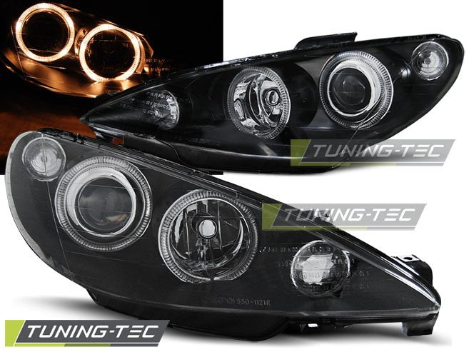 Faruri Angel Eyes pentru PEUGEOT 206 02 Tuning-Tec - LPPE27