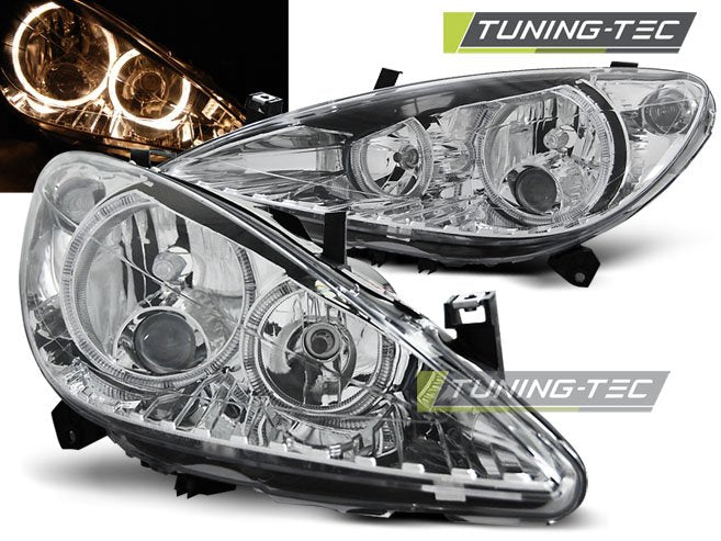 Faruri Angel Eyes pentru PEUGEOT 307 04.01-06.05 Tuning-Tec - LPPE04