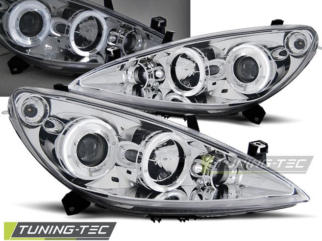 Faruri Angel Eyes pentru PEUGEOT 307 04.01-06.05 Tuning-Tec - LPPE09