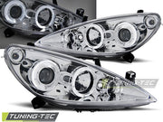Faruri Angel Eyes pentru PEUGEOT 307 04.01-06.05 Tuning-Tec - LPPE09