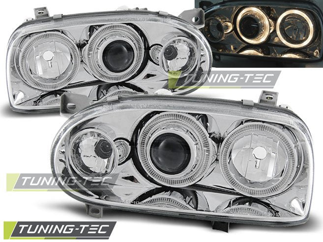 Faruri Angel Eyes pentru Volkswagen Golf III 09.1991-08.1997 Tuning-Tec - LPVW47