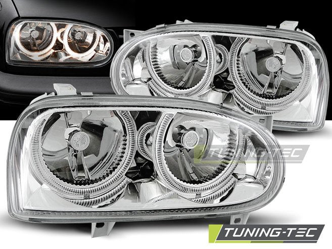 Faruri Angel Eyes pentru Volkswagen Golf III Tuning-Tec - LPVW01