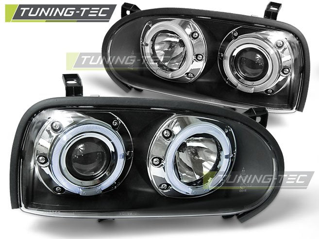 Faruri Angel Eyes pentru Volkswagen Golf III Tuning-Tec - LPVW10