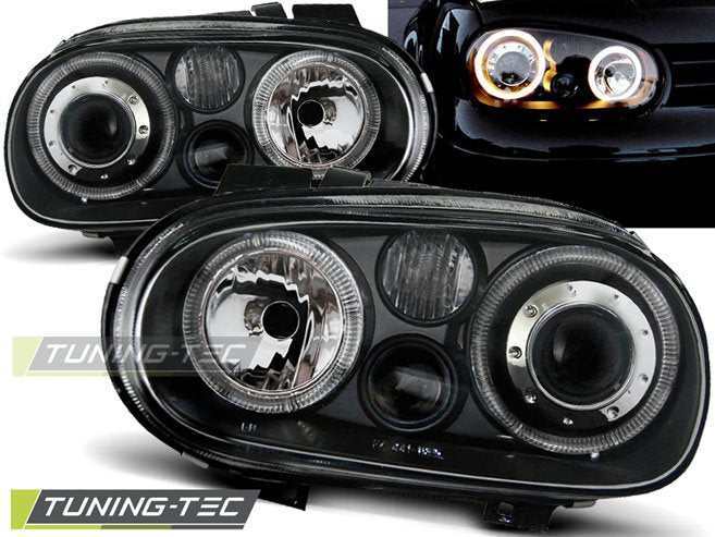 Faruri Angel Eyes pentru Volkswagen Golf IV Tuning-Tec - LPVW70