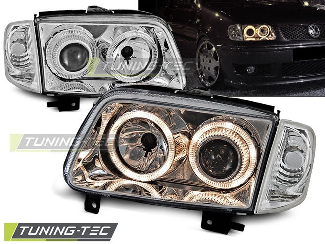 Faruri Angel Eyes pentru Volkswagen Polo 6N2 10.1999-10.2001 Tuning-Tec - LPVW57