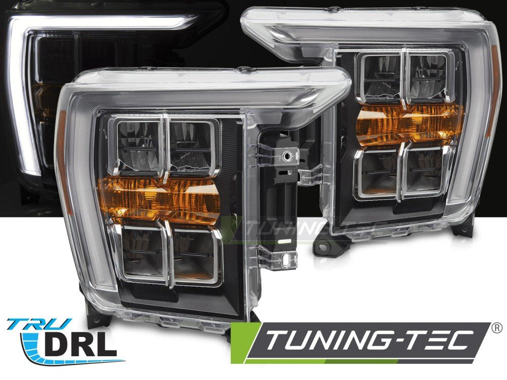 Faruri BLACK DRL pentru FORD F150 MK14 20-23 - LPFOA4