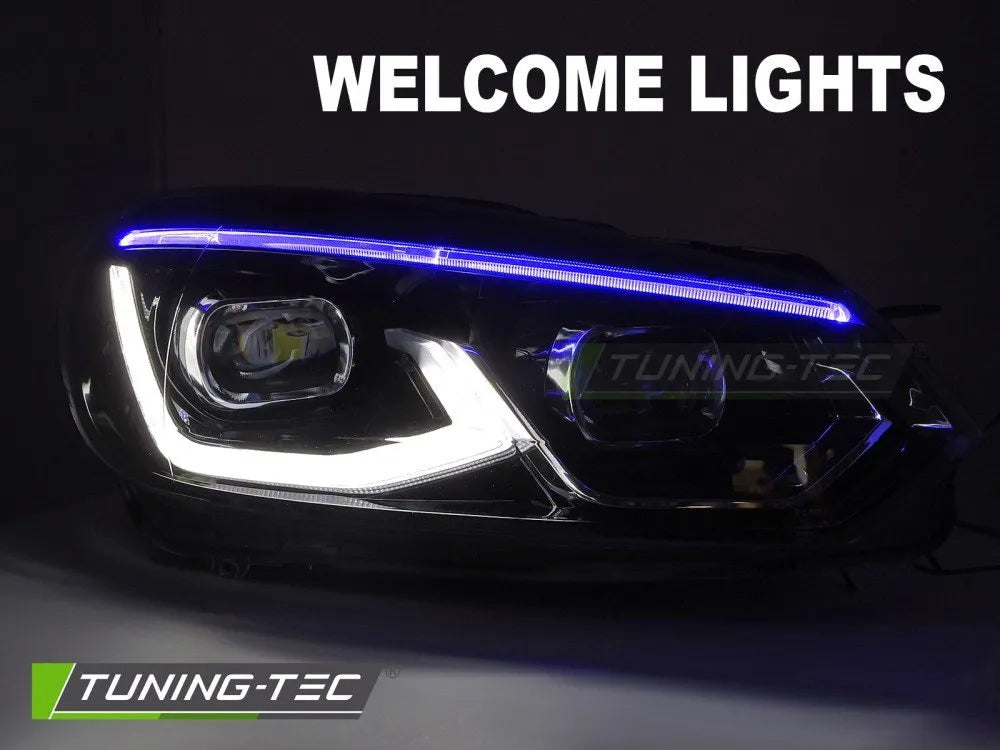 Faruri BLACK FULL LED pentru VW GOLF 6 08-13 - LPVWW7