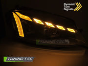 Faruri BLACK LED DRL SEQ W-W pentru VW GOLF 7 17-19 - LPVWW1