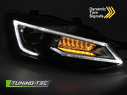 Faruri BLACK LED pentru VW POLO V 9-17 - LPVWW9