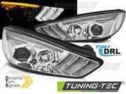 Faruri CHROME DRL LED Tuning-Tec pentru FORD FOCUS MK3 15-18 - LPFO80