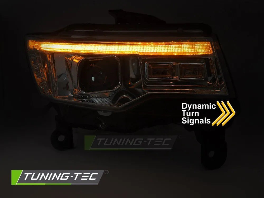 Faruri CHROME TUBE LIGHT SEQ HID pentru JEEP GRAND CHEROKEE 14-21 - LPCH37