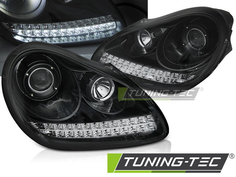 Faruri DAYLIGHT BLACK HID XENON pentru PORSCHE CAYENNE 02-06 - LPPO10