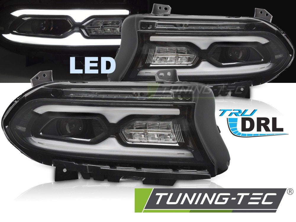Faruri FULL LED BLACK pentru DODGE CHARGER 14-23 - LPDO45
