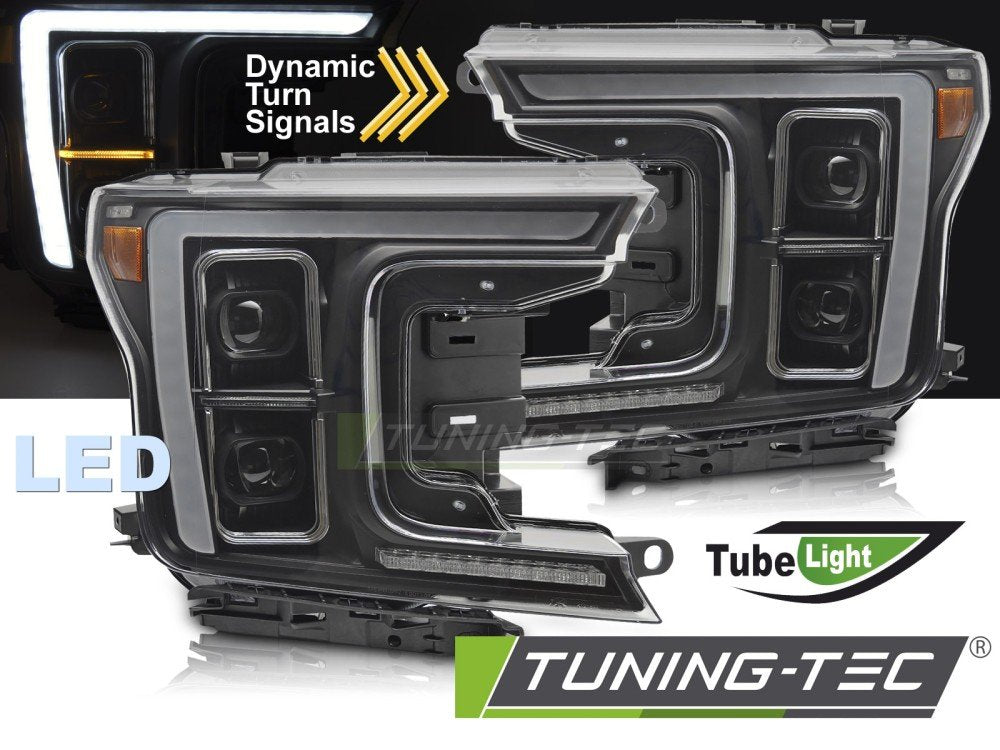 Faruri FULL LED BLACK pentru FORD F150 MK13 17-20 - LPFOB8