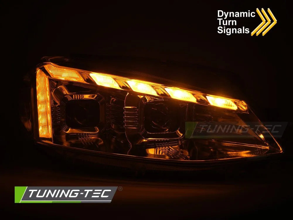 Faruri FULL LED CHROME DRL SEQ pentru VW GOLF 7 17-19 - LPVWW2