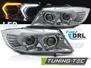 Faruri FULL LED CROM pentru BMW E90/E91 05-08 - LPBMP9
