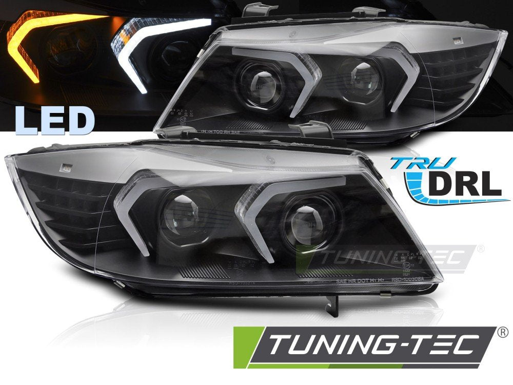 Faruri FULL LED NEGRU pentru BMW E90/E91 05-08 - LPBMR0