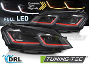 Faruri FULL LED RED SEQ DRL pentru VW GOLF VII 13-17 - LPVX08