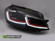 Faruri FULL LED RED SEQ DRL pentru VW GOLF VII 13-17 - LPVX08