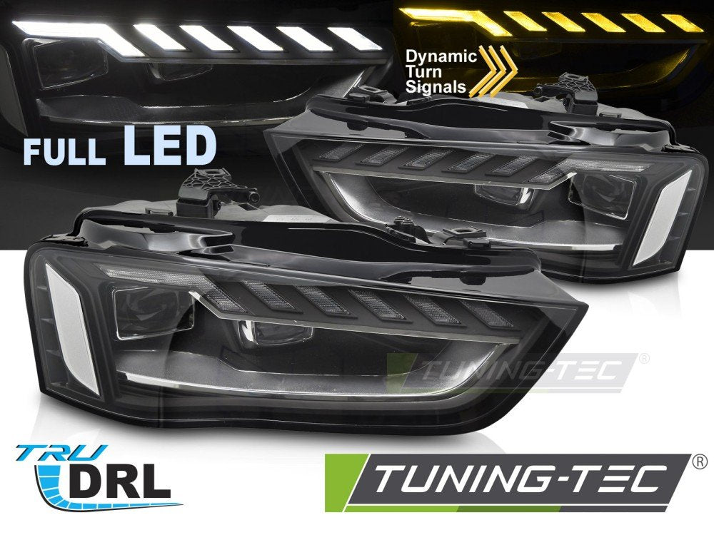 Faruri FULL LED SEQ DRL pentru AUDI A4 B8 12-15 - LPAUH4