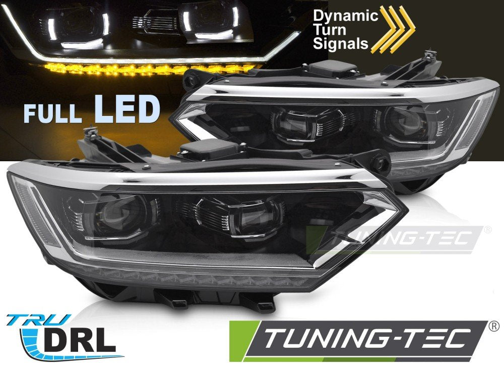 Faruri FULL LED SEQ DRL pentru VW PASSAT B8 14-19 - LPVX13