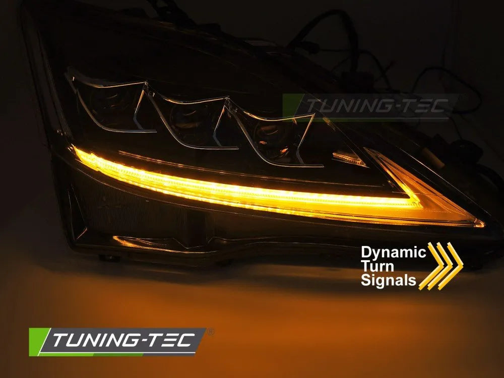 Faruri FULL LED pentru LEXUS IS 06-13 LED BLACK - LPLE11