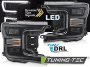 Faruri LED BLACK DRL SEQ pentru FORD F150 MK13 17-20 - LPFOA1