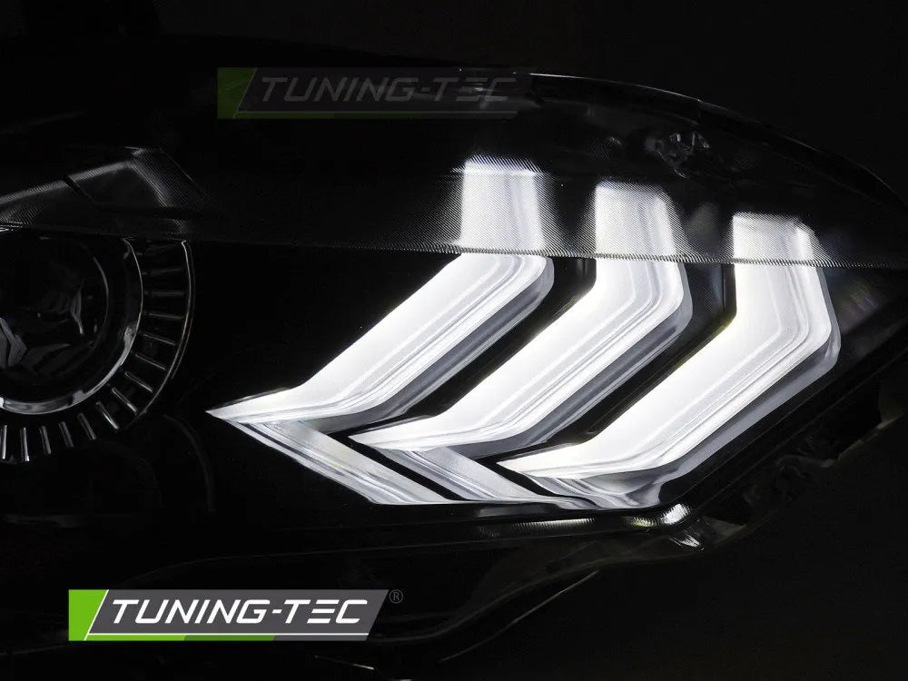 Faruri LED BLACK DRL pentru FORD MUSTANG 18-21 - LPFO95