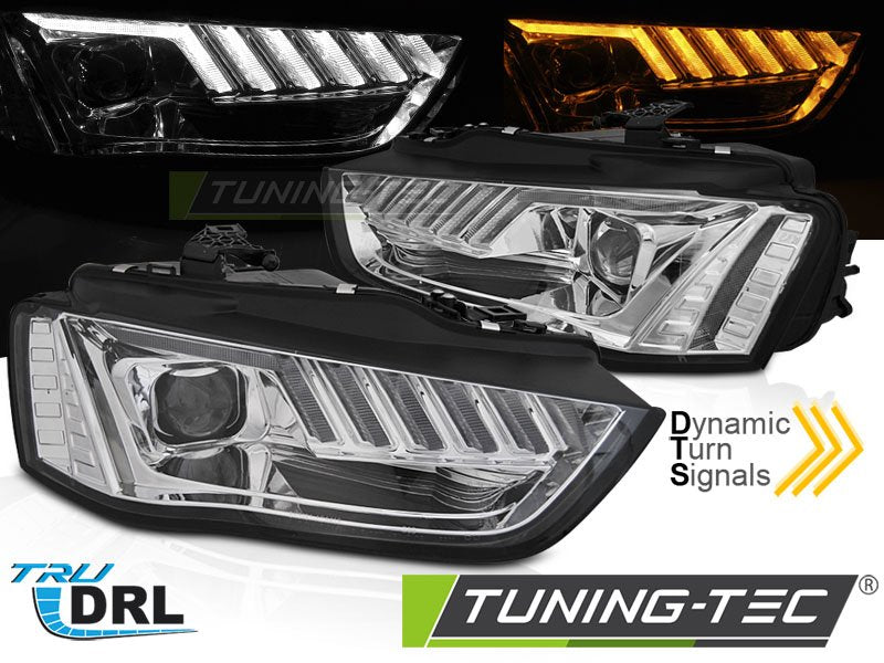 Faruri LED CHROME XENON pentru AUDI A4 B8 12-15 - LPAUF7