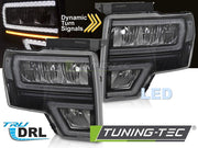 Faruri LED DRL SEQ BLACK pentru FORD F150 MK12 08-14 - LPFOA3