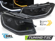 Faruri LED DRL SEQ NEGRU pentru VW CADDY 20- - LPVWV4