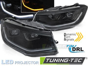 Faruri LED DRL SEQ NEGRU pentru VW CADDY 20- - LPVWV4