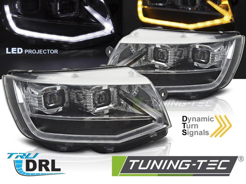 Faruri LED TUBE LIGHT CHROME DRL SEQ pentru VW T6 15-19 - LPVWX6