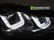 Faruri LIGHT SEQ BLACK WITH CHROME LINE pentru VW GOLF 7 13-17 - LPVWV5