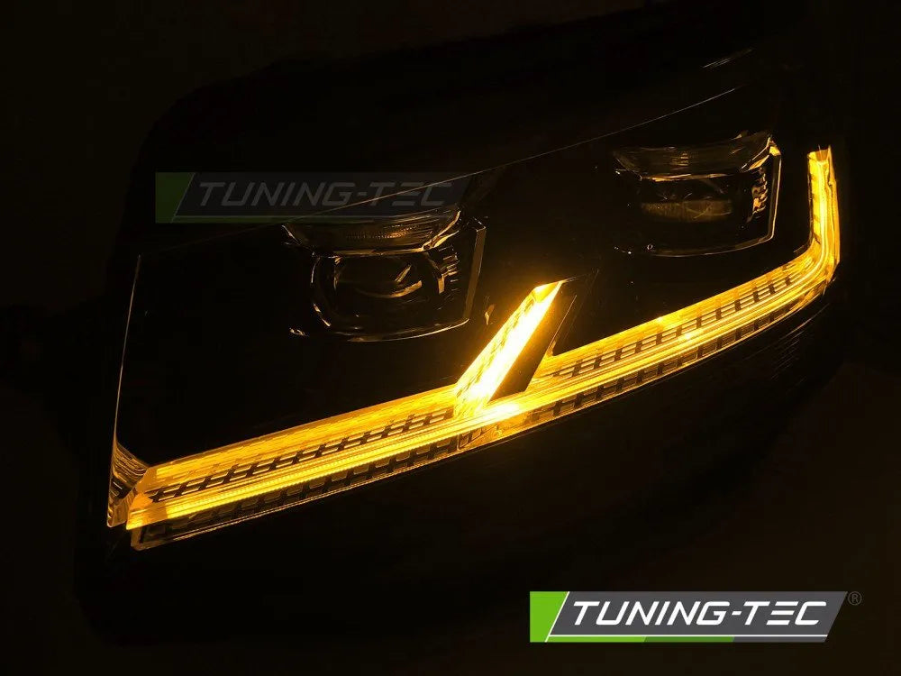 Faruri NEGRU LED DRL pentru VW T6 15-19 - LPVWX8
