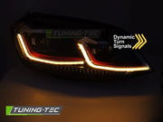 Faruri RED LED SEQ DRL pentru VW GOLF VII 13-17 - LPVX06