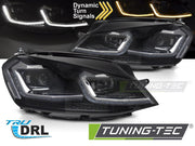 Faruri SILVER LED SEQ DRL pentru VW GOLF VII 13-17 - LPVX05