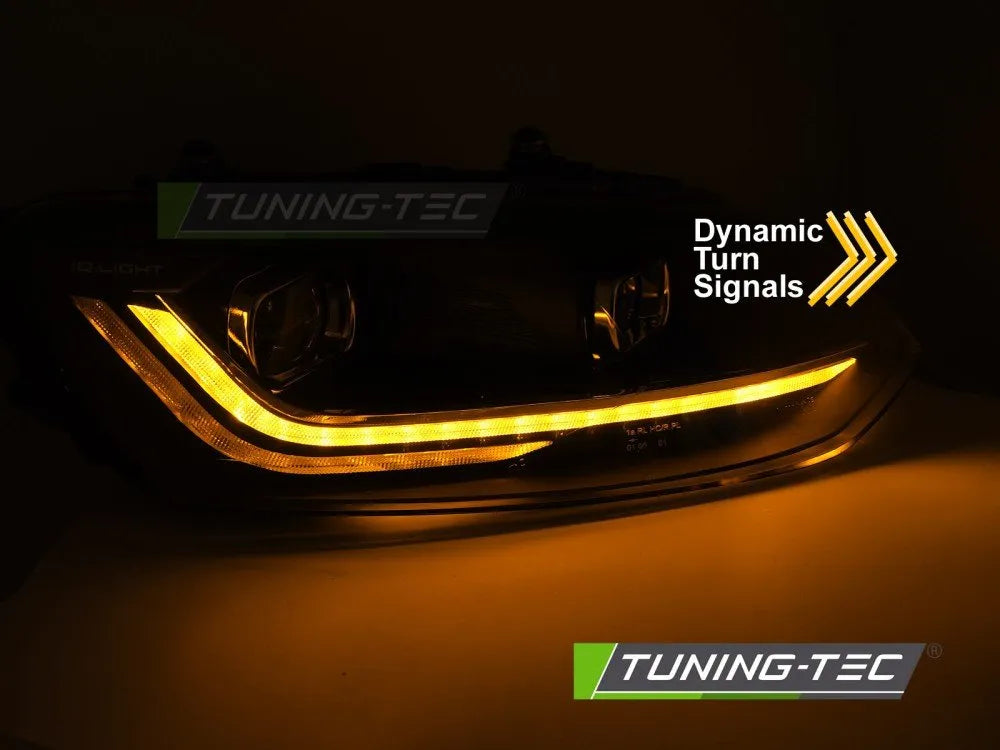 Faruri SILVER LED SEQ DRL pentru VW POLO 6R 09-17 - LPVX16