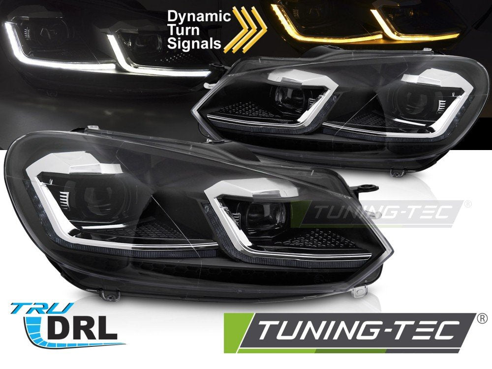 Faruri SILVER LINE LED SEQ DRL pentru VW GOLF VI 08-12 - LPVWZ6
