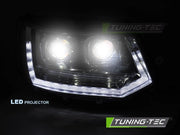 Faruri T6 LOOK CHROME FULL LED SEQ DRL pentru VW T5 10-15 - LPVWY7