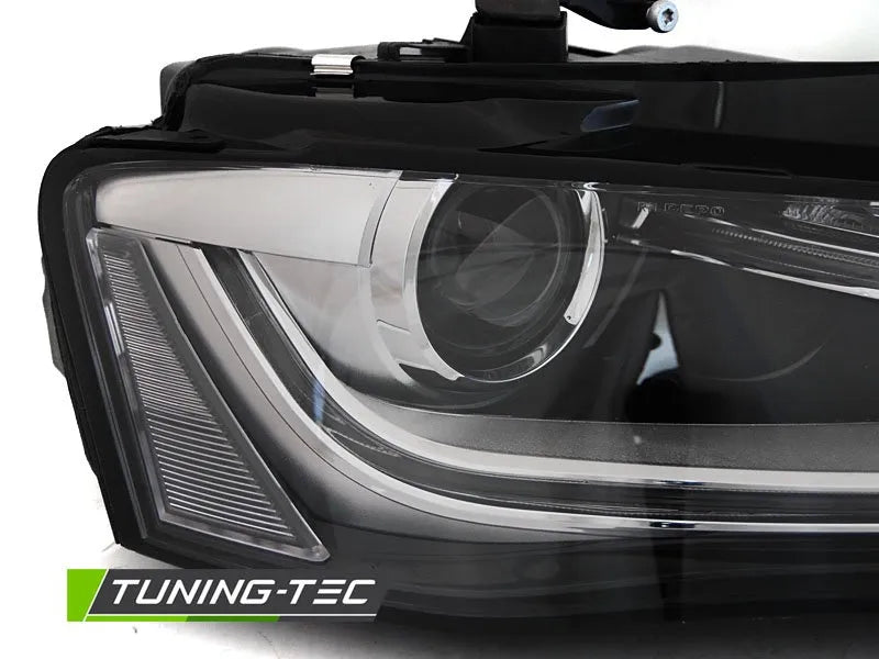 Faruri TRUE DRL BLACK Tuning-Tec pentru AUDI A4 B8 12-15 - LPAUE6