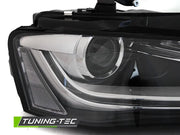 Faruri TRUE DRL BLACK Tuning-Tec pentru AUDI A4 B8 12-15 - LPAUE6